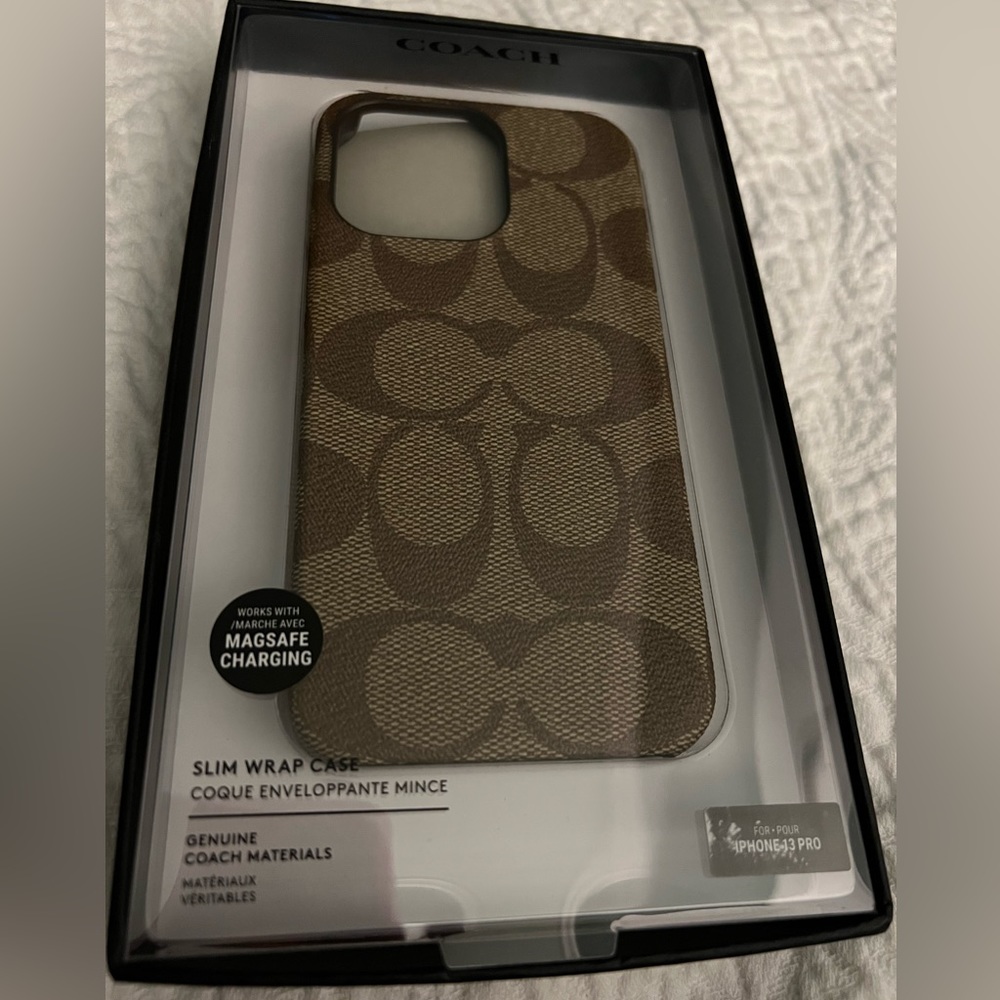 COACH $60 NEW iPhone 13 Pro Logo hard phone case